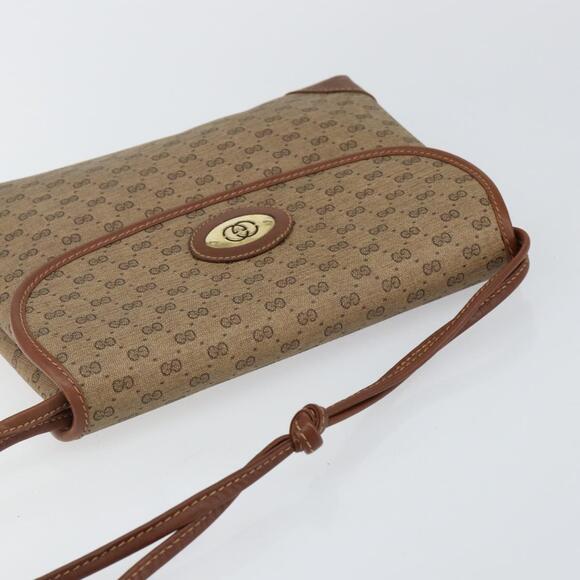 GUCCI Micro GG Supreme Shoulder Bag PVC Beige Gold Auth 143206 - Picture 6 of 16